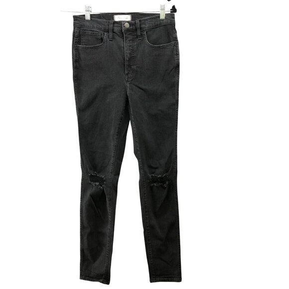 Madewell 10" High-Rise Roadtripper Supersoft Jeans Davie Wash Womens 27 Black - Picture 1 of 13